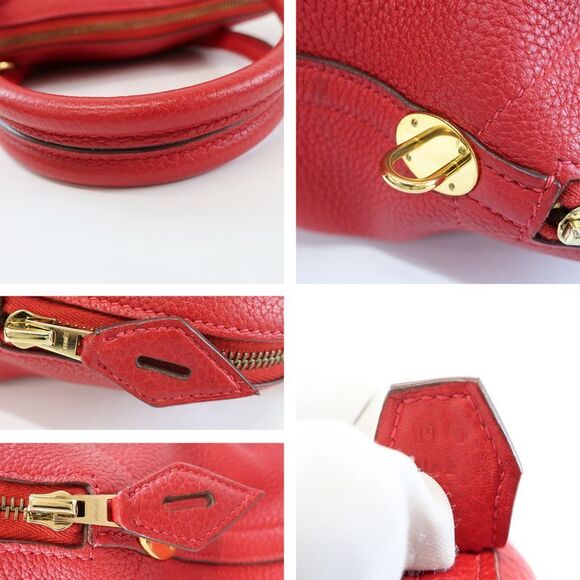 Hermes Bolide 31 Rouge Casac Taurillon Clemence Gold Hardware - Picture 6 of 10